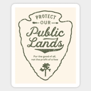 Public Lands Army Green Magnet